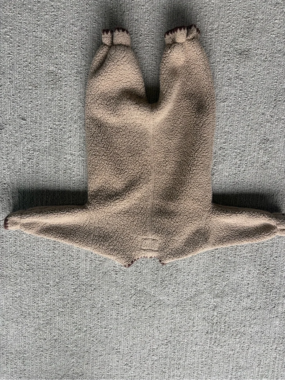 Zara Taupe Sherpa Baby One-Piece